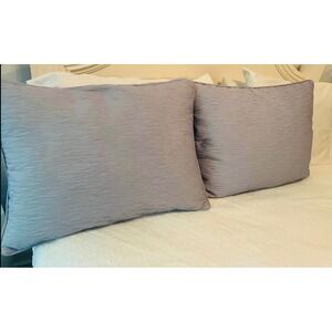 Set of 2 Gray Decorative Throw Pillows Textured‎ Modern Bedding